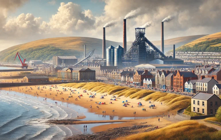 AI generated image of Port Talbot