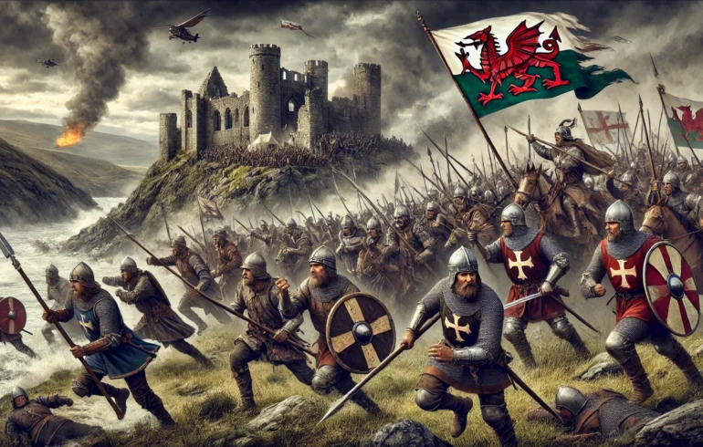 AI generated image of the Rebellion of Madog ap Llywelyn